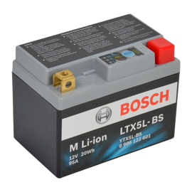 Bosch MC Lithiumbatteri LTX5L-BS 12volt 1,6Ah +pol til høyre